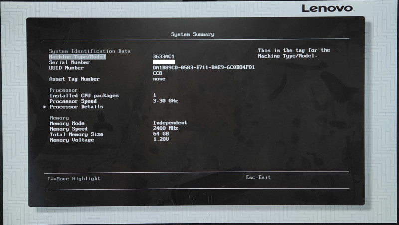 Lenovo System x3250 M6 1U 4x3.5", Xeon E3-1220v6 3.00GHz, 64GB RAM, 1xPSU
