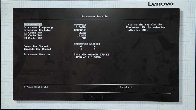 Lenovo System x3250 M6 1U 4x3.5", Xeon E3-1220v6 3.00GHz, 64GB RAM, 1xPSU