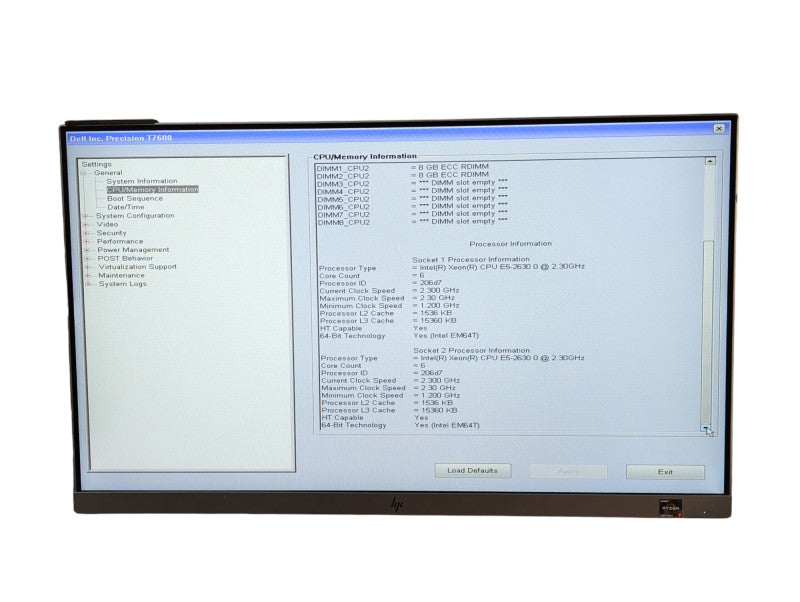 DELL Precision T7600 2x Intel Xoeon E5-2630 0 @ 2.30GHz 32GB RAM Quadro K2200 -