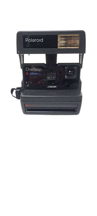 Polaroid 600 One Step Close Up Built-In Flash Film Instant Camera With Strap