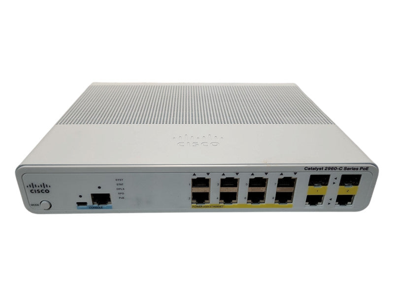 Cisco Catalyst 2960-C WS-C2960C-8PC-L, 8-port Ethernet PoE Network Switch