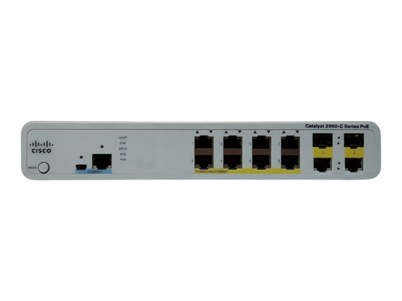 Cisco Catalyst 2960-C WS-C2960C-8PC-L, 8-port Ethernet PoE Network Switch
