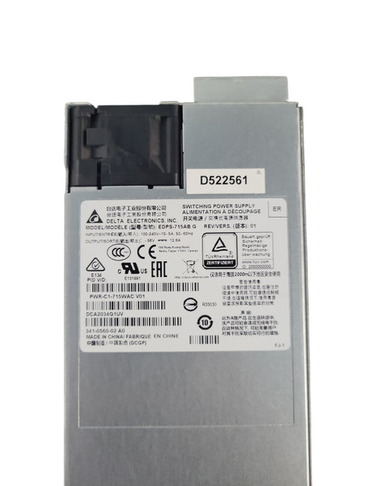PWR-C1-715WAC Power Supply for Cisco 3850 Series Switch Delta EDPS-715AB !