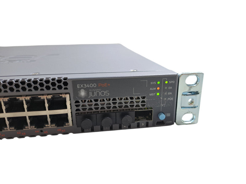 Juniper EX3400-48P | 48x 1G PoE+, 4x 10G SFP+, 2x 40G QSFP+ Network Switch