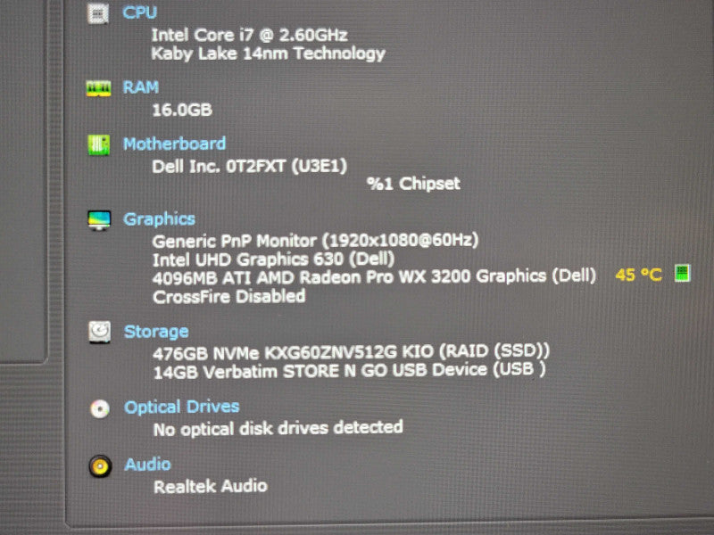 Dell Precision 7540| i7-9850| 16GB DDR4| Radeon Pro WX 3200| 512GB SSD  READ  β Lap200