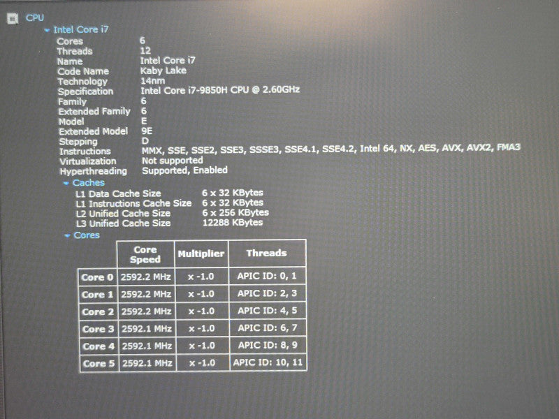 Dell Precision 7540| i7-9850| 16GB DDR4| Radeon Pro WX 3200| 512GB SSD  READ  β Lap200