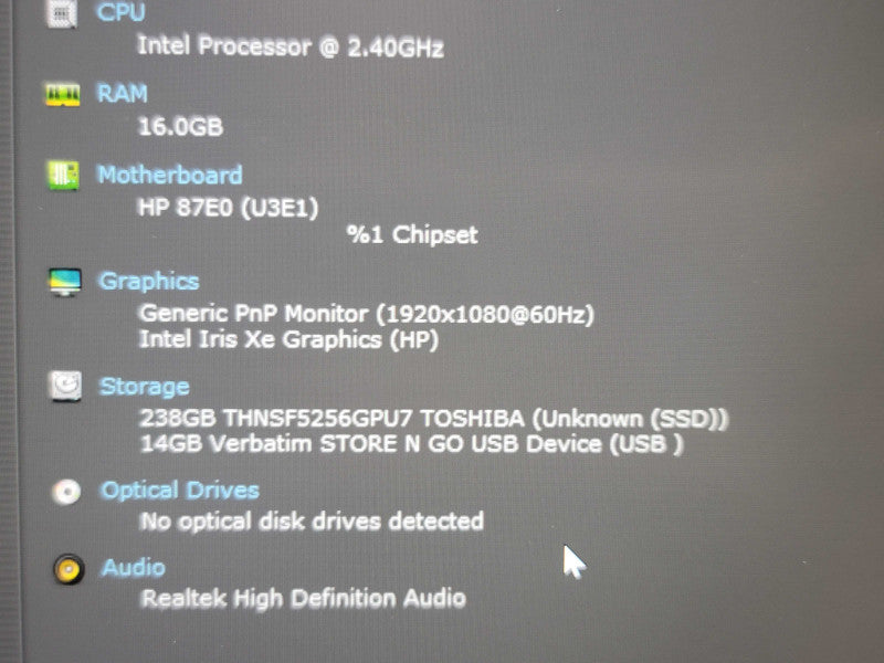 HP ProBook 440 G8| i5-1135G7| 16GB DDR4| 256GB SSD NO BAT READ β Lap200