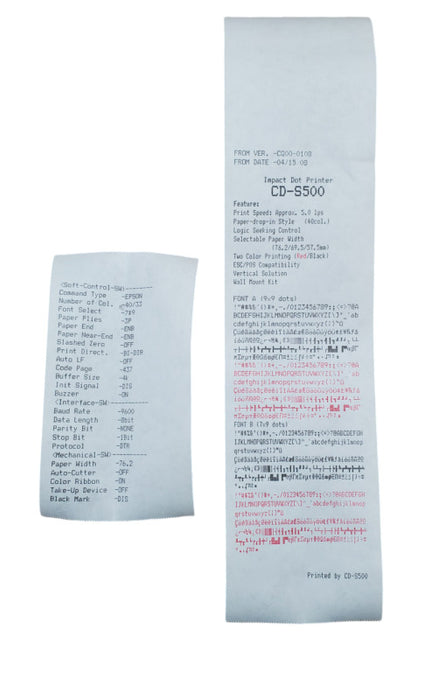 Citizen CD-S500A Impact Dot Matrix Printer | Paper Rolls Not Included