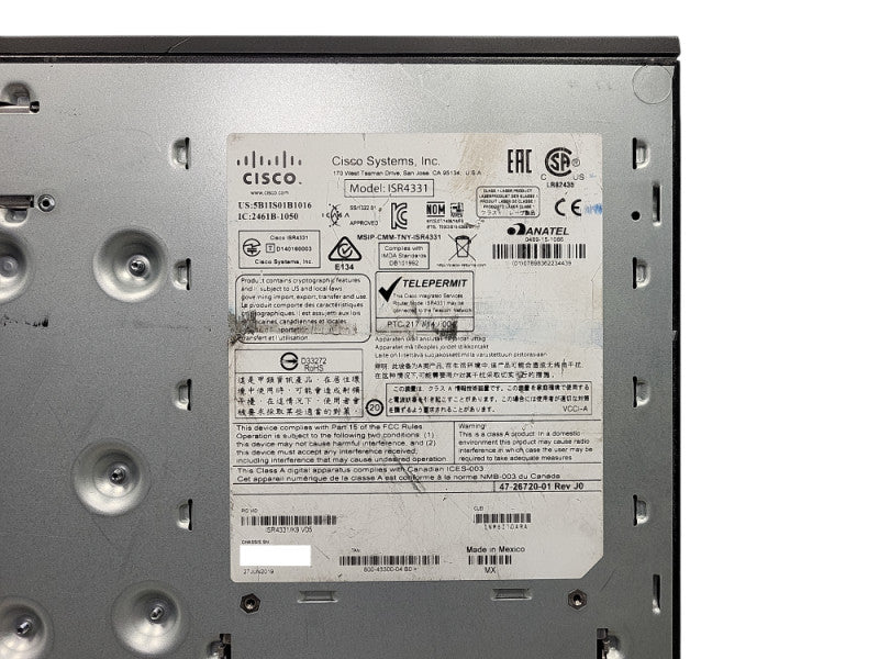 Cisco ISR 4331 4300 Series Integrated Service Router P/N: ISR4331/K9 $