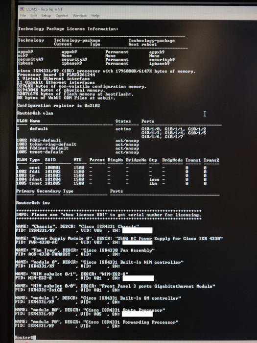 Cisco ISR 4331 4300 Series Integrated Service Router P/N: ISR4331/K9 $