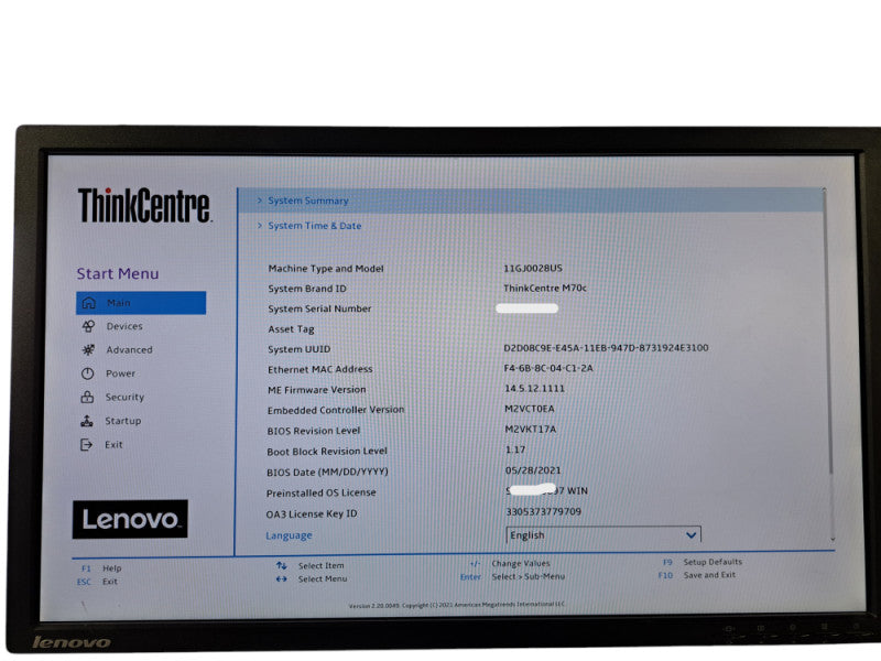 Lenovo ThinkCentre M70c | i5-10400 @ 2.90GHz, 16GB DDR4, 256GB NVMe