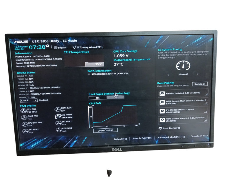 Thermaltake Intel i7-7800X Asus Prime 299X-A STRIX GTX 1060 32GB DDR4 3TB HDD