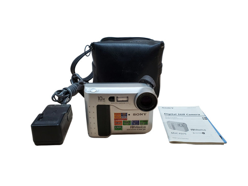 SONY Mavica MVC-FD75 Floppy Disc Digital Still CAMERA | w/ Battery + Charger