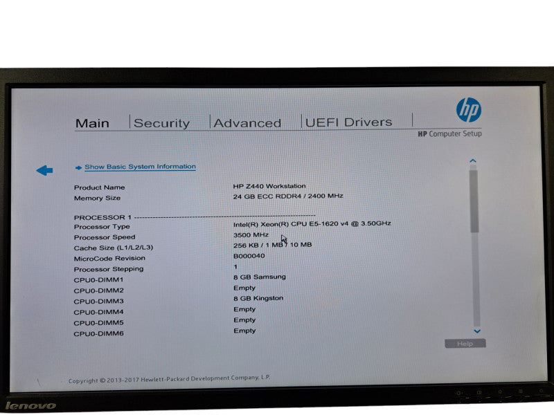 HP Z440 Tower | Xeon E5-1620 v4 @ 3.50GHz, 24GB DDR4, Quadro K2200, No HDD's