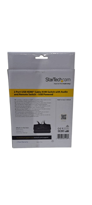 StarTech SV211HDUA 2-Port USB HDMI Cable KVM Switch