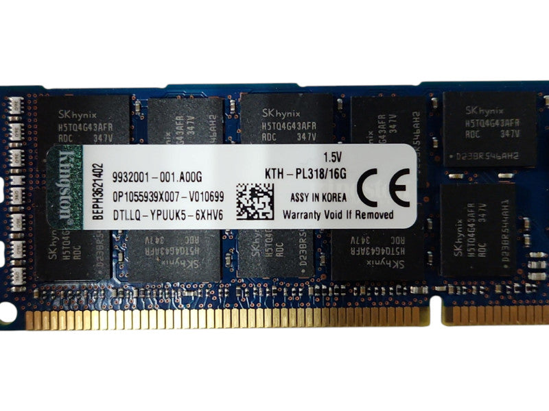 Kingston 16GB ECC Registered DDR3 1866 (PC3 14900) Server Memory, KTH-PL318 Q