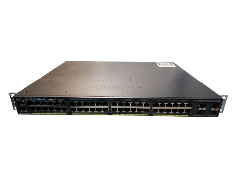 Cisco WS-C2960X-48FPS-L, 48 Port Gigabit PoE+ 740W 4x SFP Switch w/ Stack