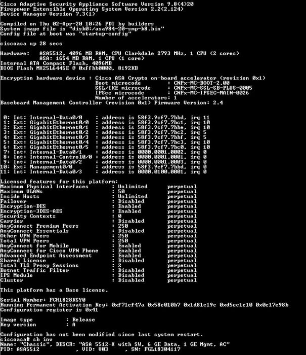 Cisco ASA-5512-X | Adaptive Security Appliance (NO HDD) Q%\t %