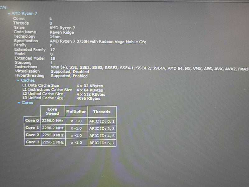 HP Pavillion 15" Gaming | Ryzen 7 3750H| 16GB DDR4| GTX 1650| 512GB SSD NO AC Qβ Lap200