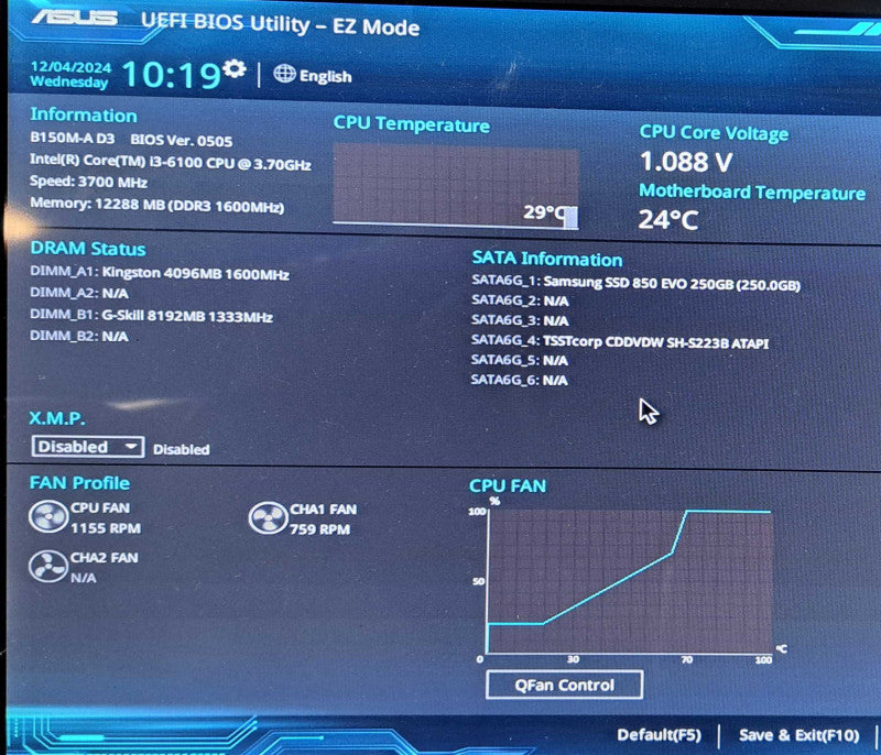 Entry Level/Budget Gaming PC| i3-6100 CPU| 12GB RAM|GTX 750 Ti