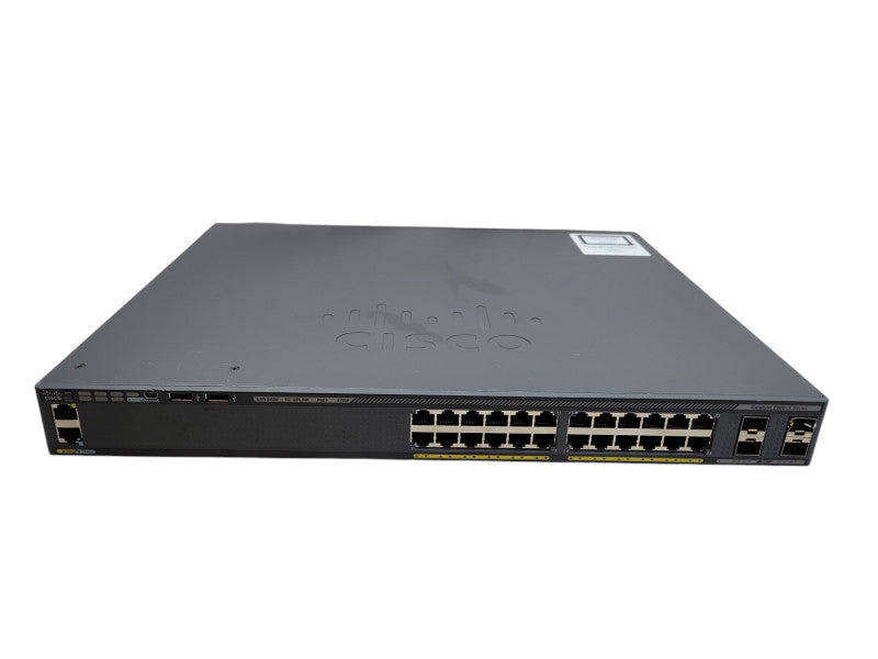Cisco WS-C2960X-24PS-L v01 | 24-Port Gigabit PoE Switch | 4xSFP | Stack Mod %
