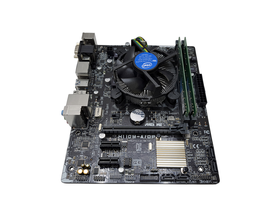 Asus H110-M-A/DP Motherboard + Intel Core i5-6500 CPU, 16GB DDR4, I/O Shield )