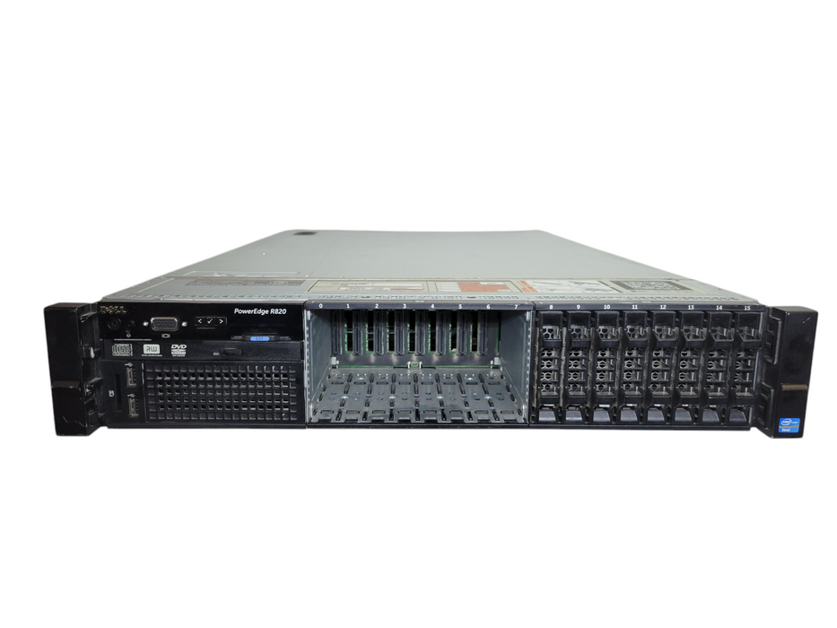 Dell PowerEdge R820 - 2x Xeon E5-4620 v2 256GB DDR3 PERC H710P 2x1100W PSU %