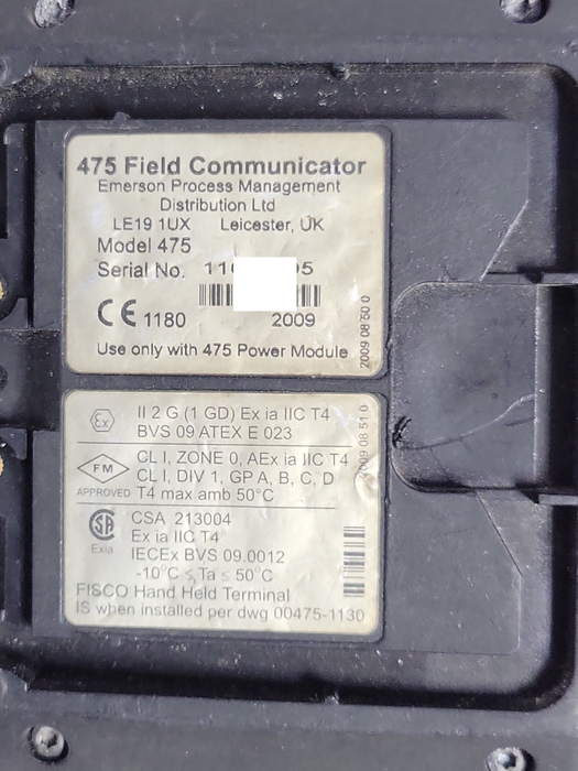 Emerson HART 475 Field Communicator Device with battery, READ _