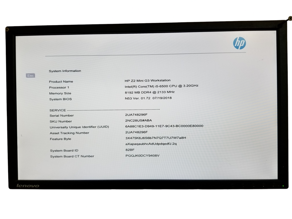 HP Z2 Mini G3 Workstation Core i5-6500 @3.20GHz 8GB DDR4 256GB NVMe