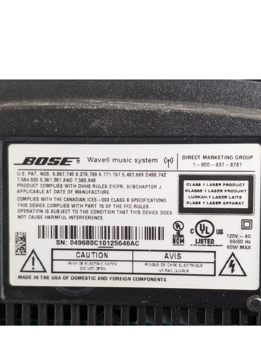BOSE Wave Music System Tested Working Great  -