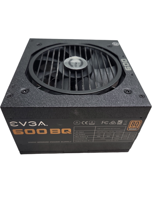 EVGA 600BQ 80 Bronze 600W Semi Modular FDB PSU with 2 CPU Fans &
