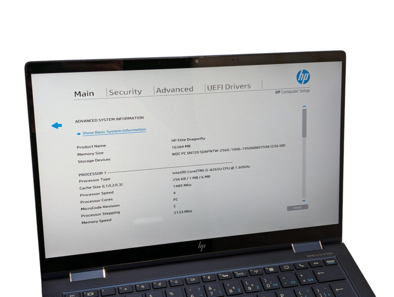 HP Elite Dragonfly 13.3 inch TouchScreen Intel Core i5-8265U 16GB RAM READ  - Lap200