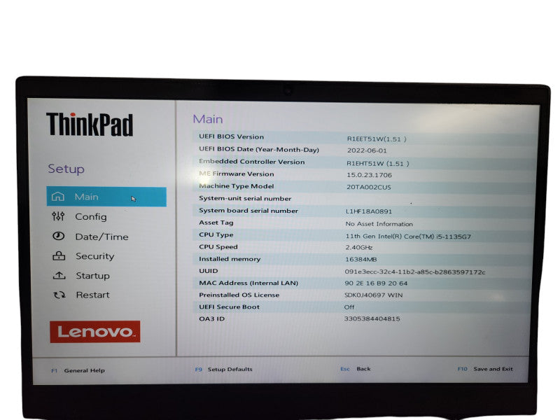 Lenovo ThinkPad E14 Intel Core i5-1135G7@2.4GHz 16GB DDR4 RAM 256GB NVMe SSD ! Lap200