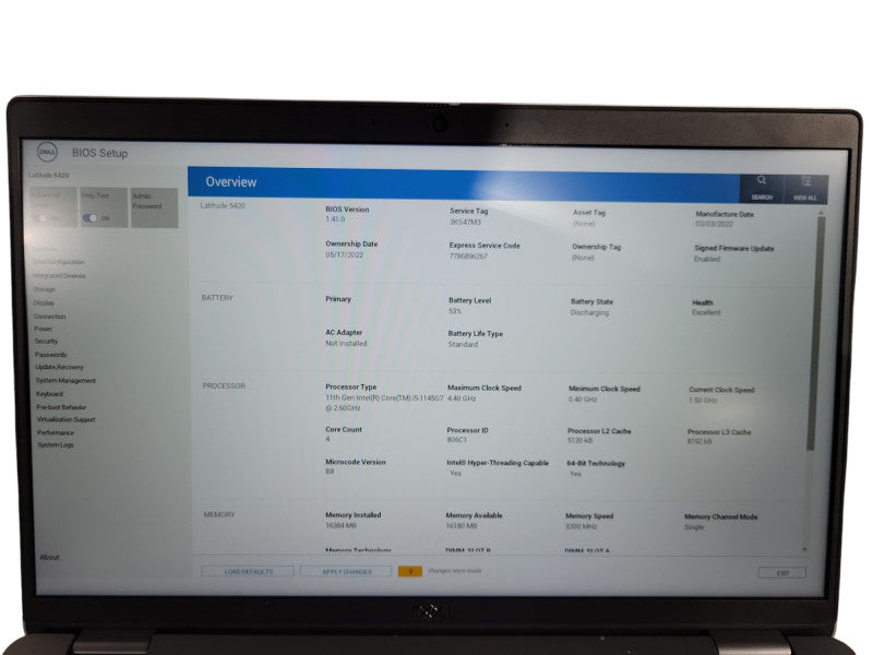 Dell Latitude 5420 | Core i5-1145G7 | 16GB DDR4 | 256GB SSD READ ! Lap200
