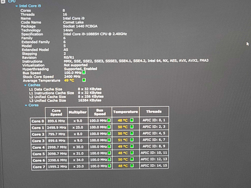 Dell XPS 15 9500 | I9-10885H| 64GB DDR4| GTX 1650 Ti| 512GB SSD | NO AC ADAPT β Lap200