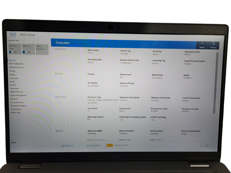 Dell Latitude 5420 | Core i5-1145G7 | 16GB DDR4 | 256GB SSD READ ! Lap200