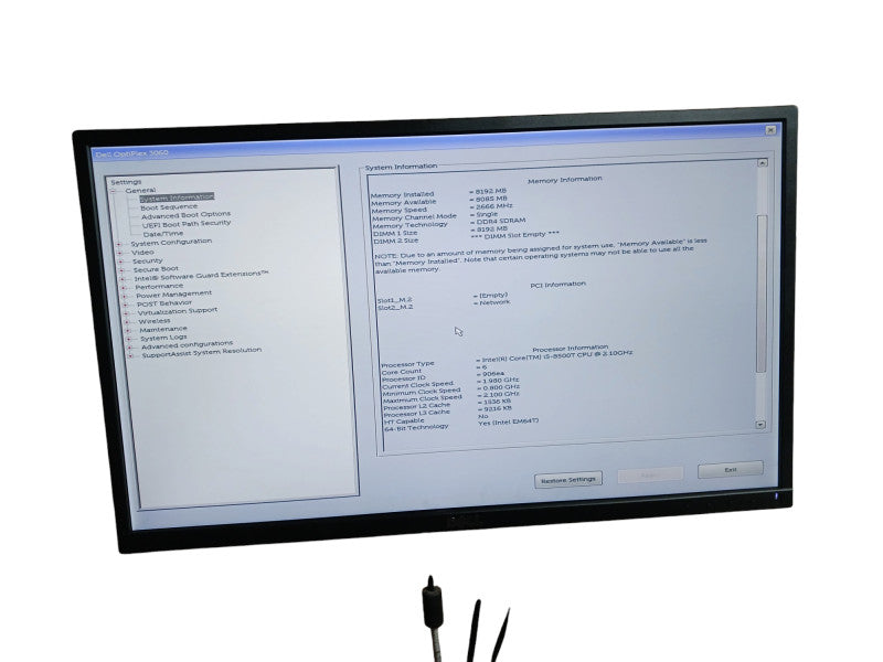 Dell Optiplex 7060 Intel i5-8500T 8GB DDR4 USFF Desktop Q