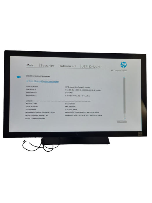 HP Engage One Pro AIO 19.5" Touch i5-10500E@3.10GHz 8GB 256GB