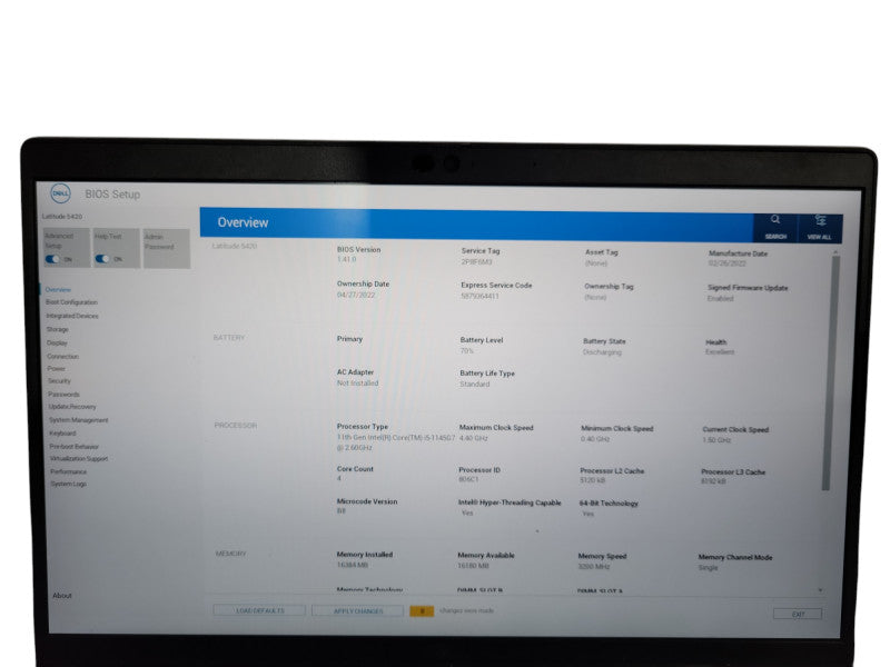 Dell Latitude 5420 | Core i5-1145G7 | 16GB DDR4 | 256GB SSD ! Lap200