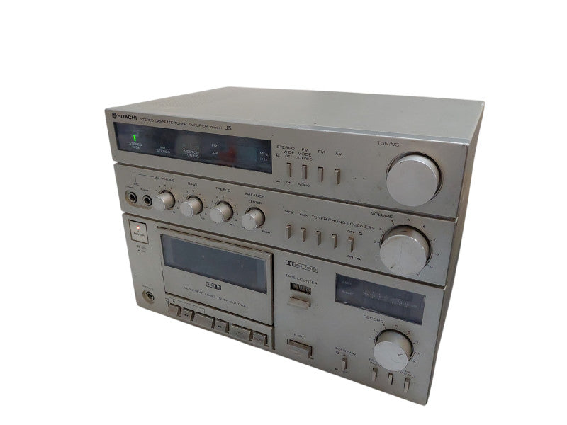 Vintage Hitachi Stereo Cassette Tuner Amplifier Model: J5  =