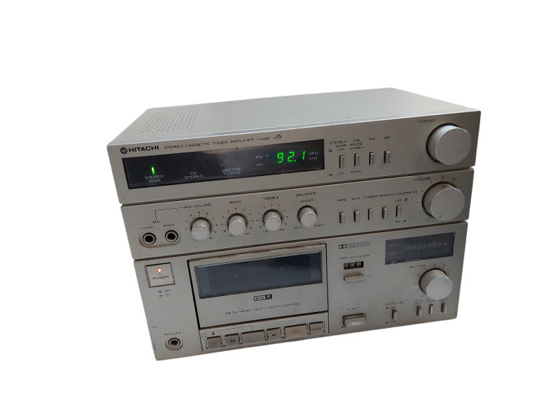 Vintage Hitachi Stereo Cassette Tuner Amplifier Model: J5  =