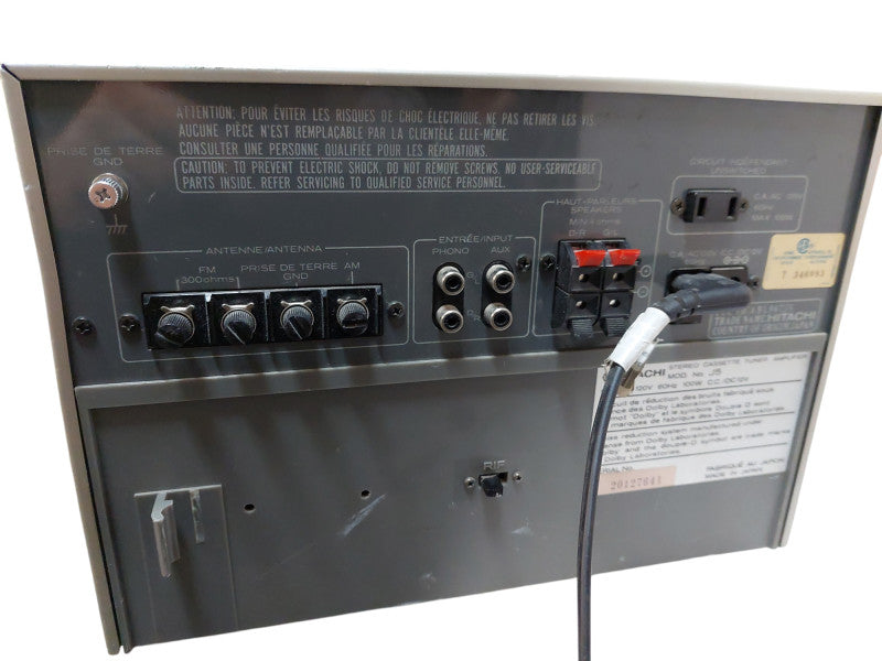 Vintage Hitachi Stereo Cassette Tuner Amplifier Model: J5  =