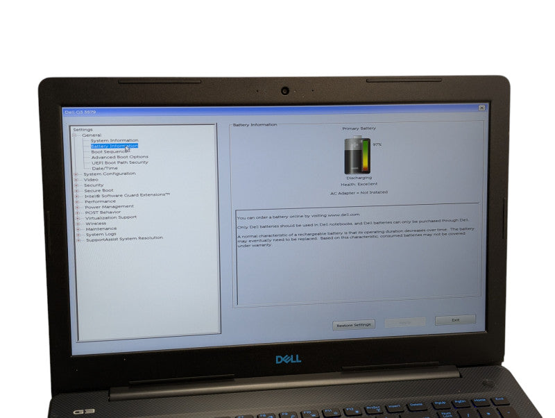 Dell G3 3579 Intel Core i7-8750H 16GB RAM 800GB SSD NVIDIA GTX 1050Ti 4GB GPU - Lap200