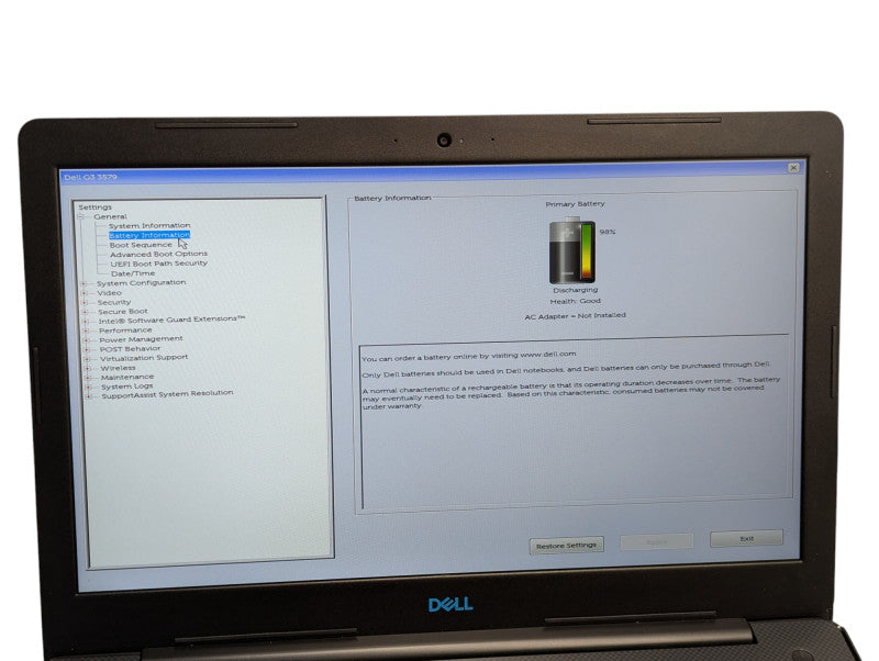 Dell G3 3579 15" Intel Core i7-8750H @ 2.20Ghz 16GB RAM & 800GB SSD  - Lap200