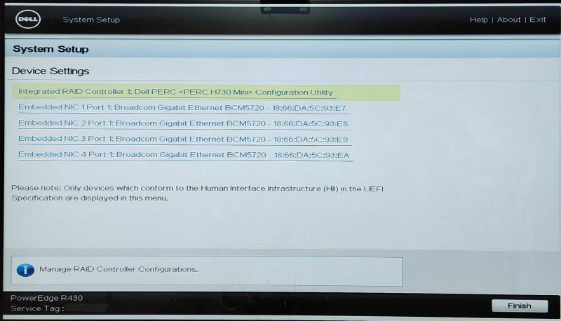 Dell R430 1U 8x 2.5", Xeon E5-2623 v4 2.60GHz, 32GB DDR4, H730 Mini, No HDD