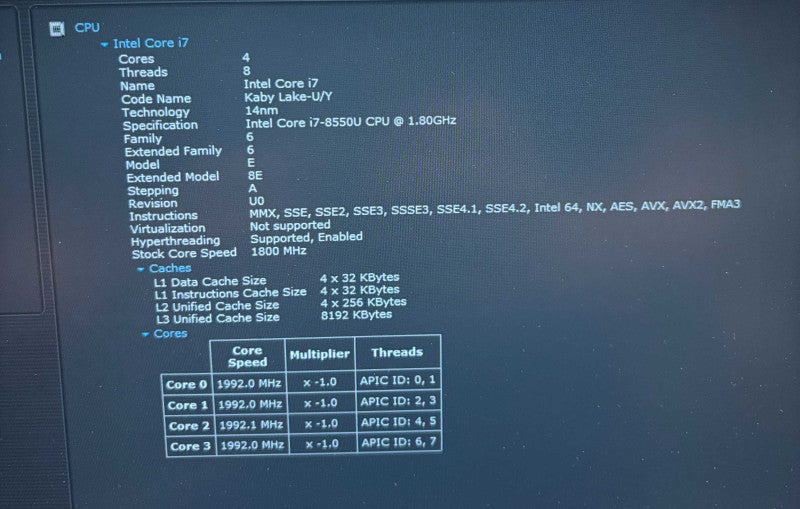 HP ZBook 14u G5 i7-8550U@1.8GHz Radeon Pro WX 3100 2GB GPU 16GB RAM 512GB SSD  Lap200