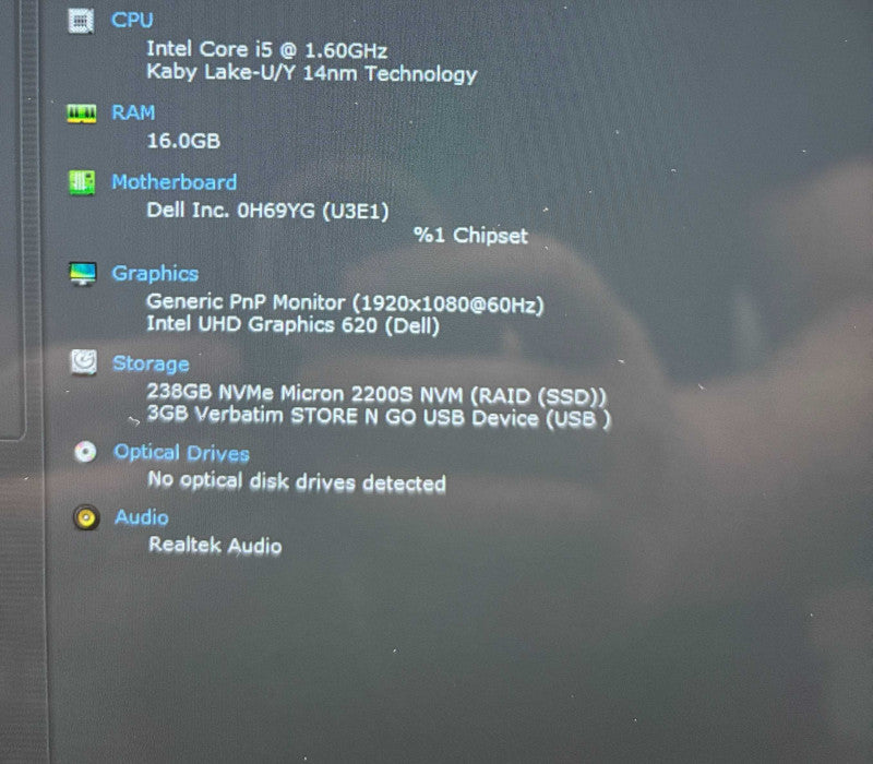 Dell Latitude 5300 2-in-1 TOUCH i5-8365U@1.6GHz 16GB RAM 256GB SSD READ  Lap200