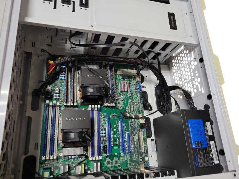 Custom/Asrock Server, 2x Xeon E5-2630v4 2.2GHz, 64GB DDR4, 650W PSU, 3.5" _