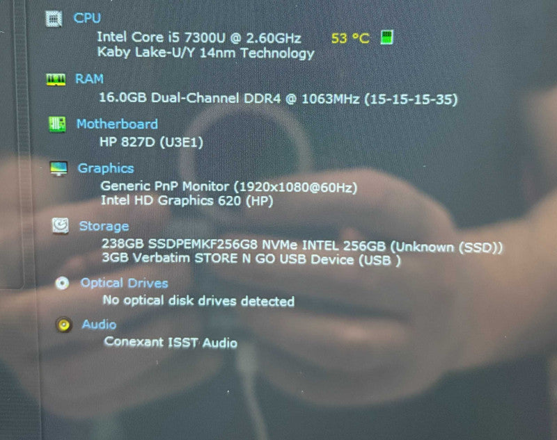 HP EliteBook x360 1030 G2 TOUCH i5-7300U@2.6GHz 16GB RAM 256GB SSD  Lap200