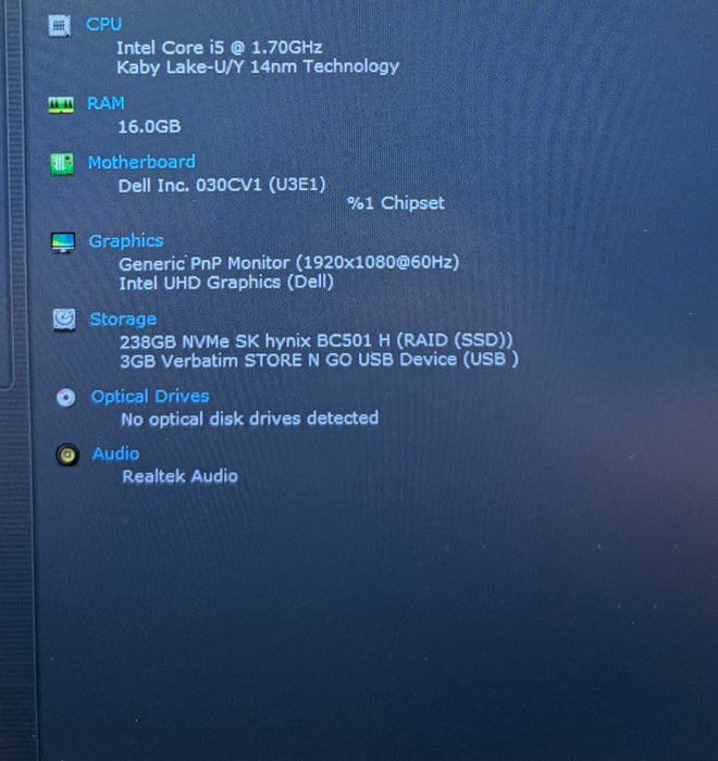 Dell Latitude 5410 i5-10310U 16GB RAM 256GB SSD READ!  Lap200